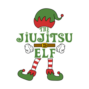 The Jiujitsu Elf Christmas Family Matching Outfits Group Attire T-Shirt