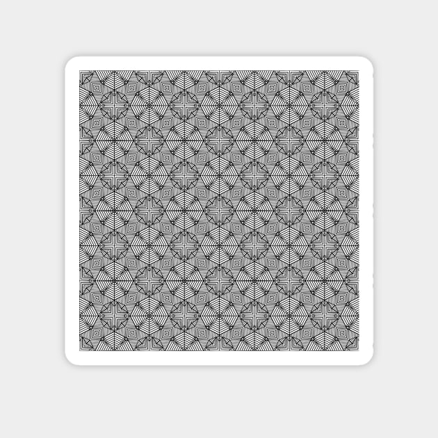 Geo Squares White 2 Magnet by ProjectM