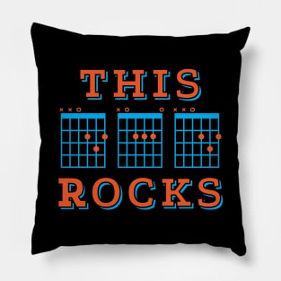 This Dad Rocks Guitar DAD Chords Tab Pillow