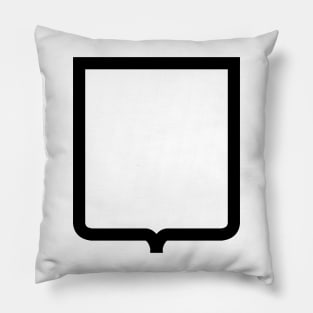 Modern French Heraldic Mouth (Black) Pillow