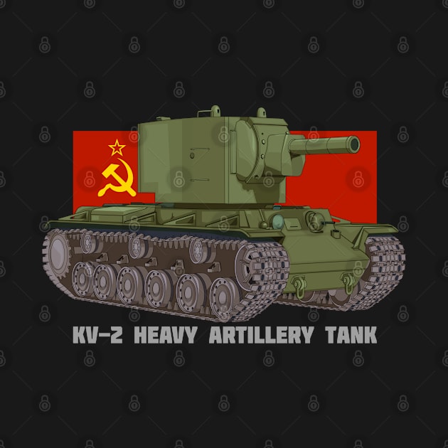 KV-2 Heavy Artillery Tank Russian WW2 Soviet Russia Flag Tanks Gifts by Battlefields