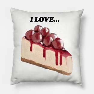 I Love Cheesecake Art Pillow