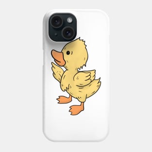 Duckling hand drawn looking to the left yellow Phone Case