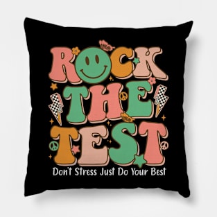 Testing for teachers test day teacher rock the test Pillow