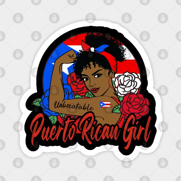 Puerto Rican Girl Magnet by JayD World