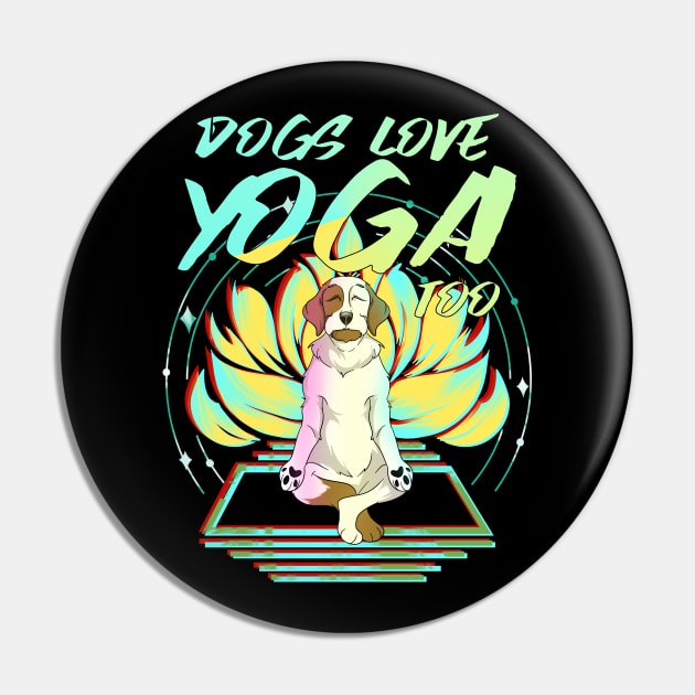 Zen Meditating Yoga Dog Pin by Trendy Black Sheep