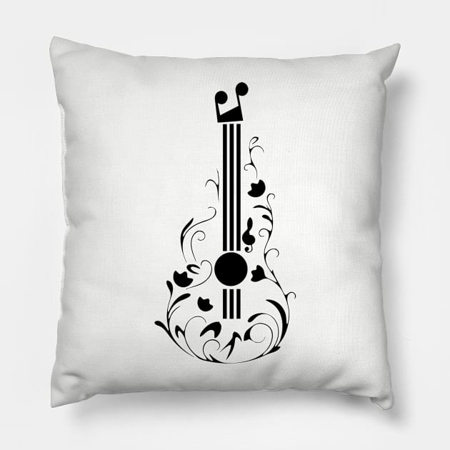 Guitar music play professional Art Pillow by Tshirtstory