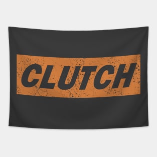 Clutch - distressed box logo Tapestry