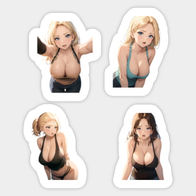 Nude Girl Sticker In Cute And Artistic Styles 