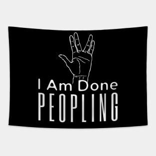 I Am Done Peopling Tapestry