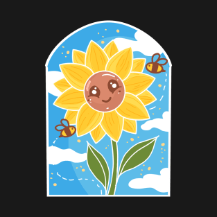 Sunshine Sunflower and honeybees T-Shirt