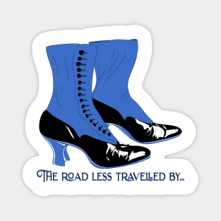 Vintage Spat Boots, road less traveled by Magnet