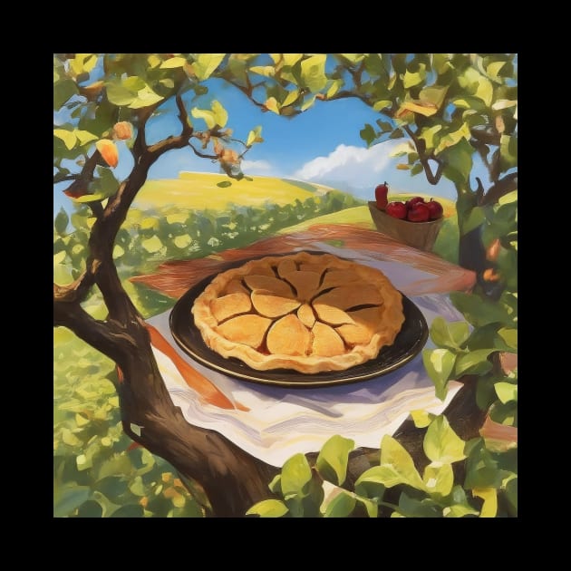 Apple Pie Vintage Slice Sweet Kawaii Retro Picture by Flowering Away