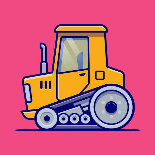 Tractor Vehicle Cartoon Illustration by Catalyst Labs