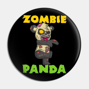 Spooky Zombie Panda - Scary Halloween Costume Gift Pin