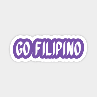 Go Filipino (White Text Logo) Magnet