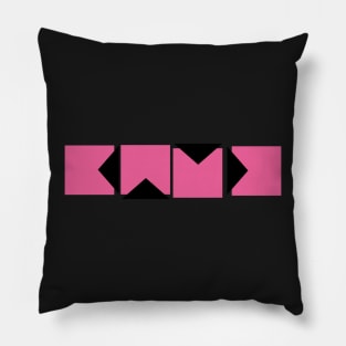 pink and black Pillow