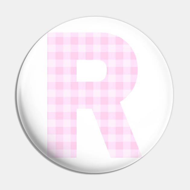 Pink Letter R in Plaid Pattern Background. Pin by BloomingDiaries