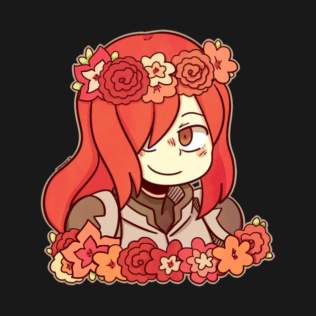 Erza Flower Crown sticker by Dragnoodles