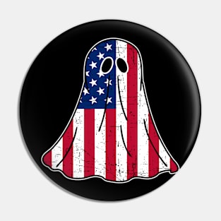 Ghost, American flag Pin