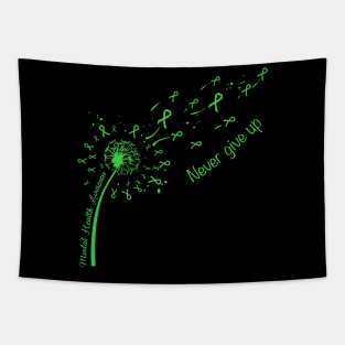Mental Health Awareness Never give up T-shirt Tapestry