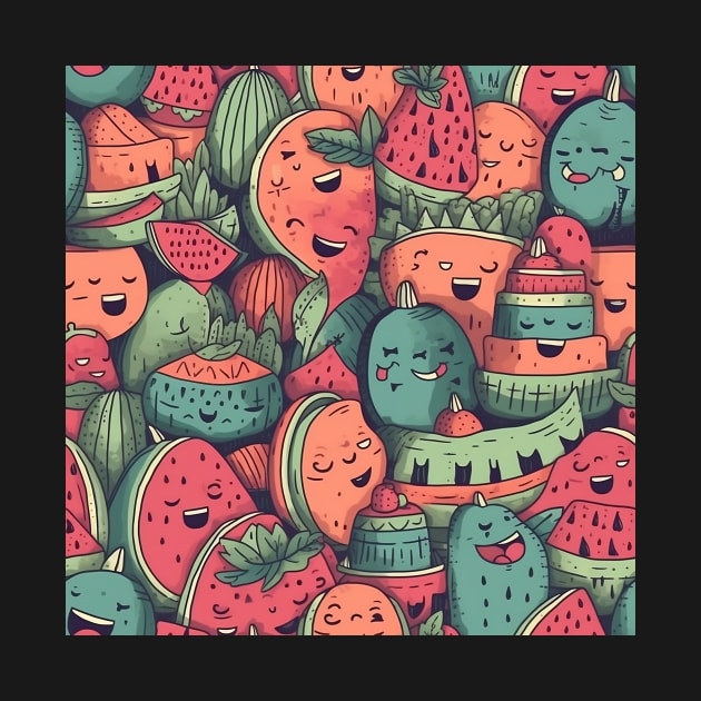 Excited Content Watermelon by Kamin42