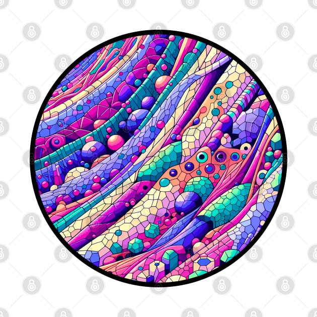 Abstract Histology Symphony: Colorful Micro Patterns by AmandaOlsenDesigns