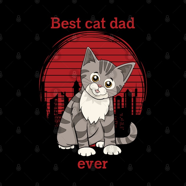 Cat t shirt - Best cat dad ever by hobbystory