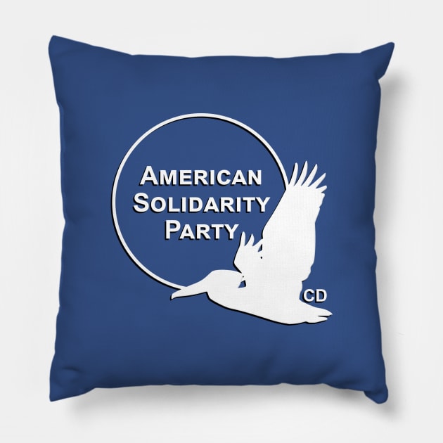 American Solidarity Party White Logo Pillow by ASP