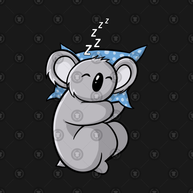 Lazy Koala Bear Sleeping Funny Forest Animal Cartoon - 