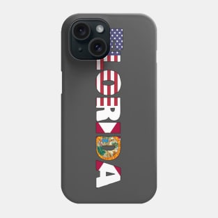 Florida State Flag/America Flag Logo Phone Case