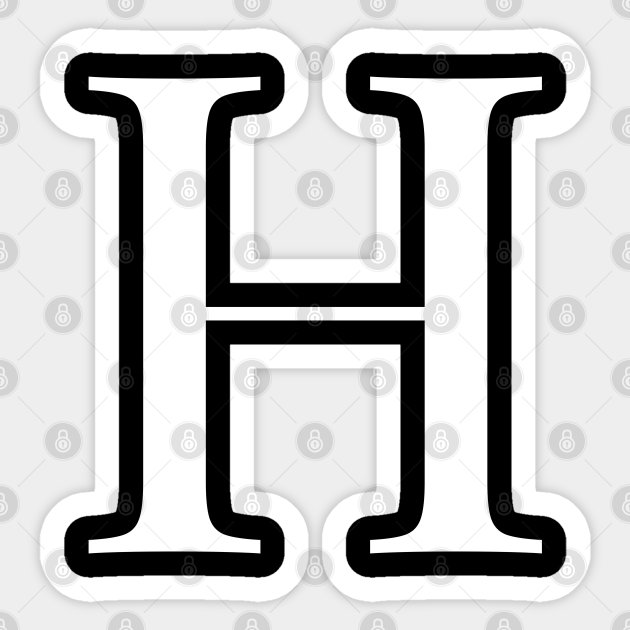 Alphabet H Letter H Sticker Teepublic