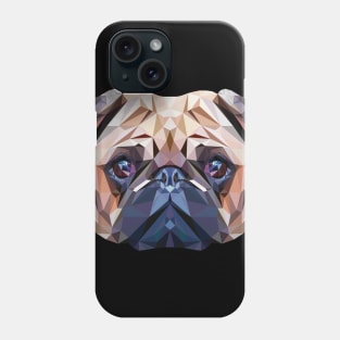 Funny Pug Polygon Dog Head Pet Gift Phone Case