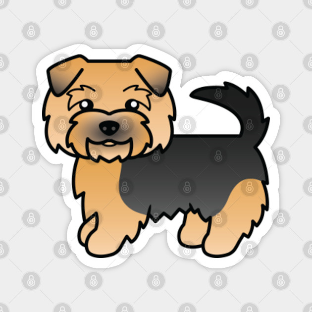 Black And Tan Norfolk Terrier Dog Cute Cartoon Illustration Norfolk Terrier Magnet Teepublic Au