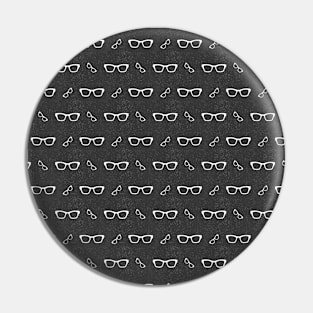 Glasses Pattern | 4 White BG Black Pin