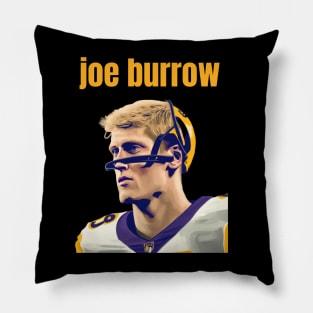 joe burrow cute graphic design Pillow