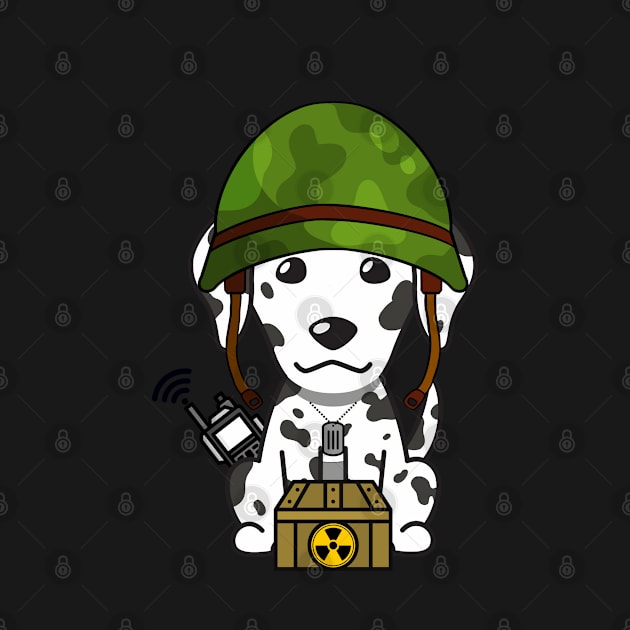 Cute dalmatian is a military pet by Pet Station