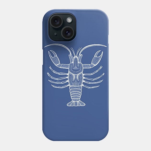 Freshwater Lobster or Crayfish - hand drawn animal design Phone Case by Green Paladin