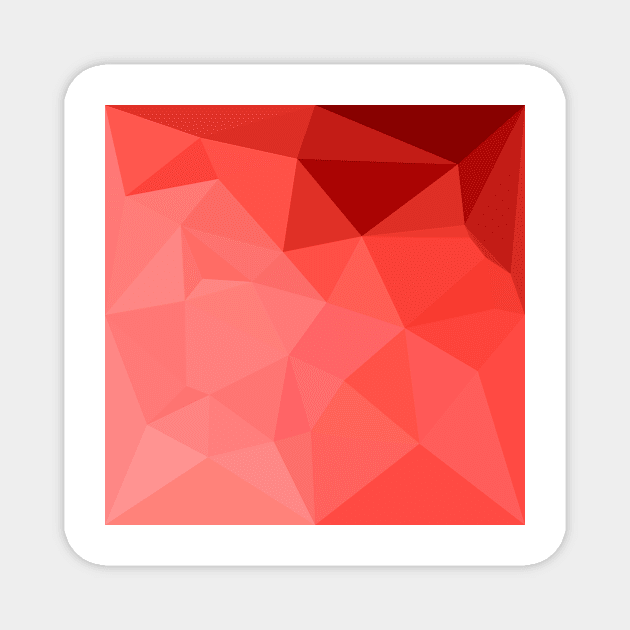 Medium Violet Red Abstract Low Polygon Background Magnet by retrovectors