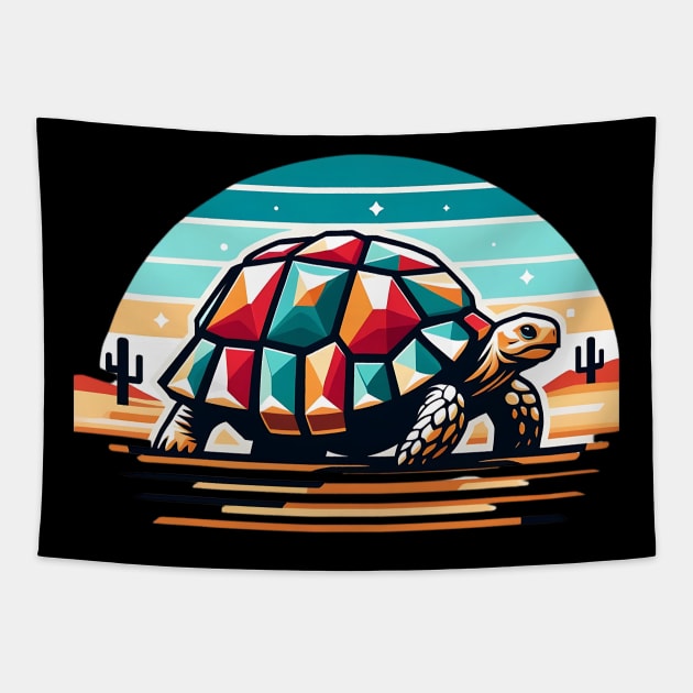 Geometric desert tortoise Tapestry by TaansCreation 