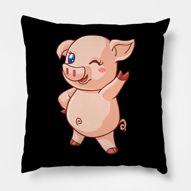 Sweet Pig SHIRT Piggy Owner piglet lover Kids Gift Pillow by ELFEINHALB