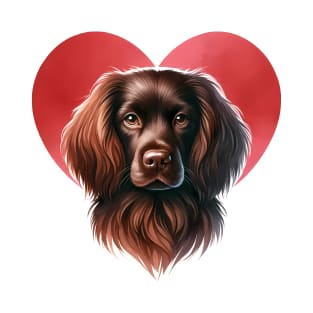 Boykin Spaniel Puppy Cute Dog Heart Watercolor Art T-Shirt