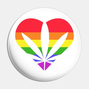 Pride Weed Heart Pin