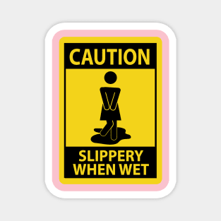 CAUTION SLIPPERY WHEN WET Magnet