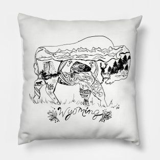 Roaming Buffalo Pillow