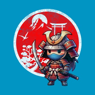 Cute Samurai Manga Warrior T-Shirt