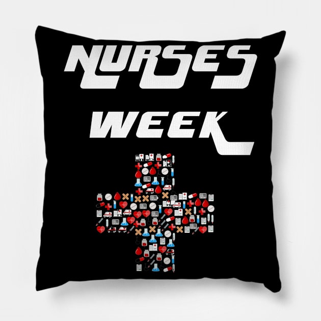 Nurses Week. Happy National Nurses Week Pillow by topsnthings