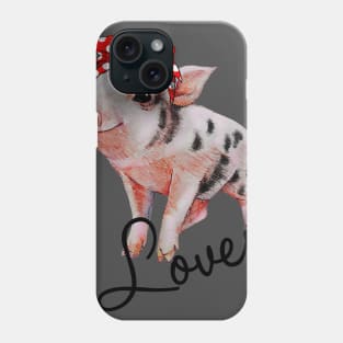 Pig Bandana Lovers. Phone Case