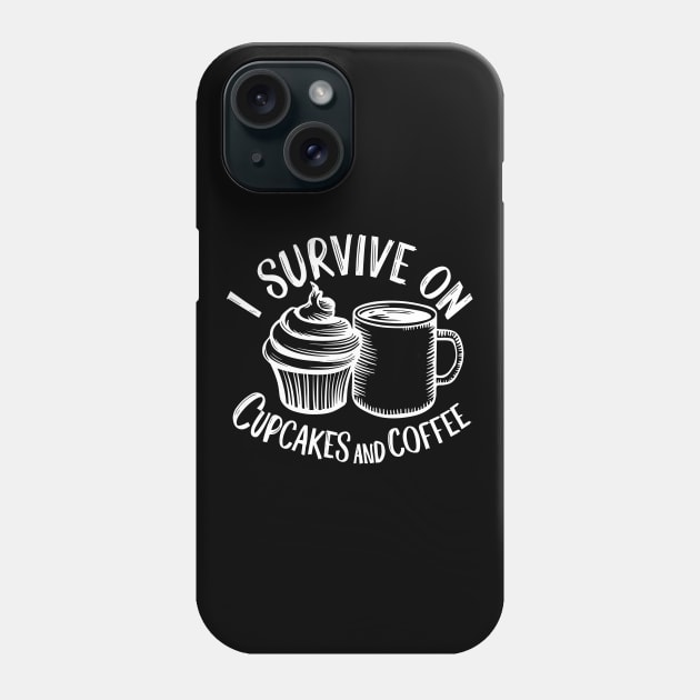 I Survive on Cupcakes and Coffee | Baking Phone Case by Indigo Lake