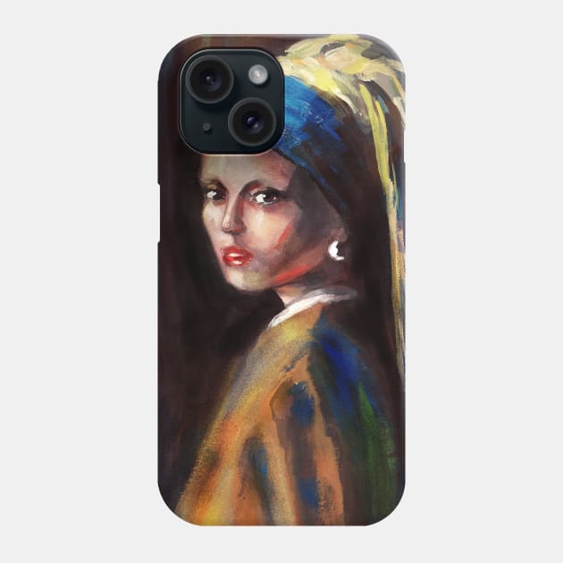 Girl With Pearl Phone Case by anadeestyle